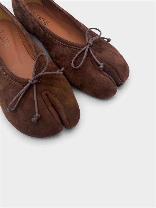 Ballerina Tabi in suede choco IL LACCIO | 5462SUEDECHOCO